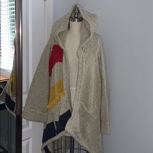 HBC Stripe Hooded Shawl/Robe